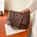Embroidery Plaid Flap Shoulder Bag Casual Chain Strap Crossbody Bags For Women Commuting Daily Used 250529l_voghion.com
