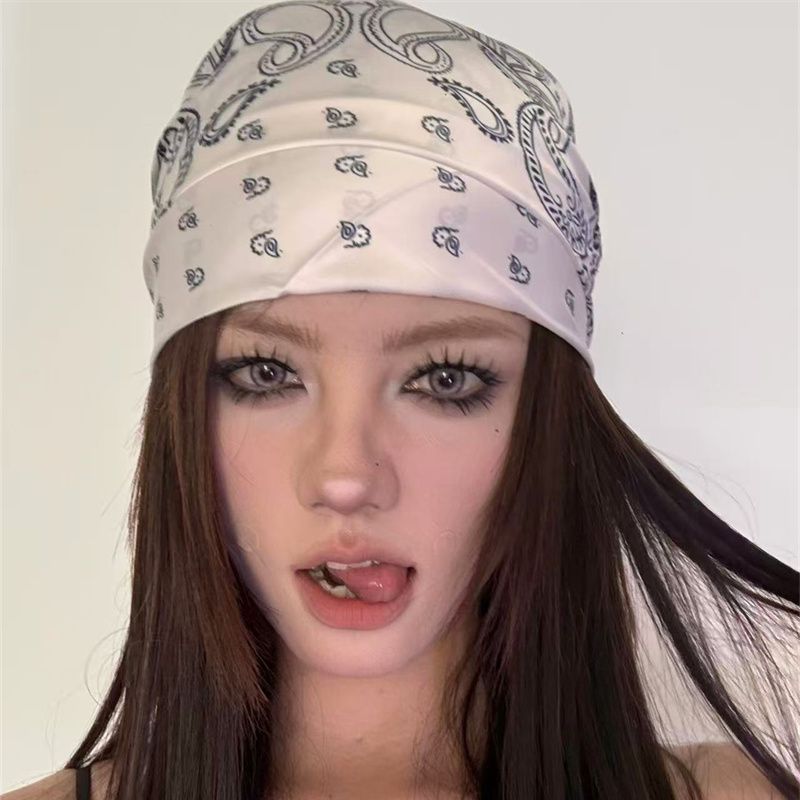 Spicy Girl Paisley American Style Ins Artistic Hair Tie Scarf Music Festival Street Dance Hip Hop Headscarf_voghion.com
