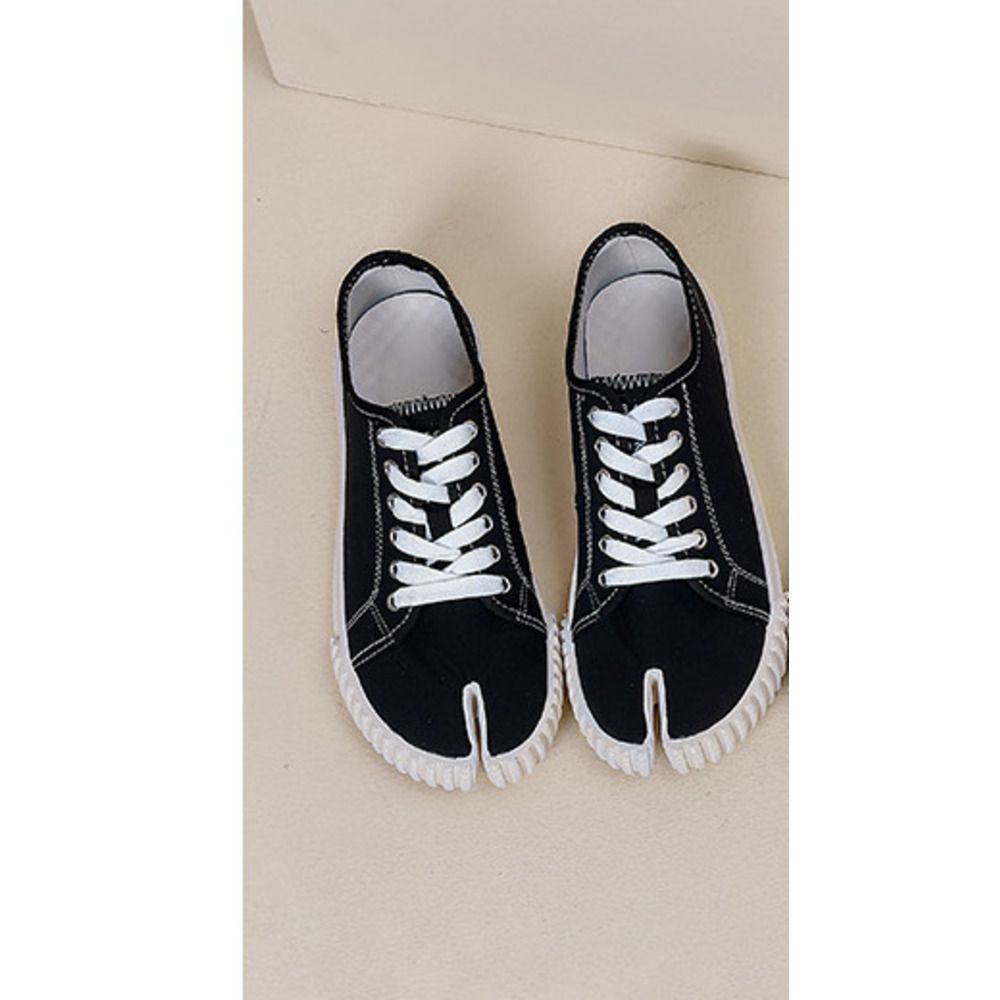 Scarpe da donna in tela casual piatte con lacci e zoccoli di maiale, primavera e autunno, stile 2026_voghion.com