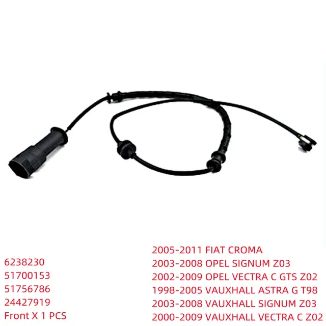 Vorne Hinten Systeme Bremse Tragen Sensor Alarm VAUXHALL VECTRA A J89 C GTS Z02 SIGNUM Z03 ASTRA G T98 Für FIAT CROMA_voghion.com