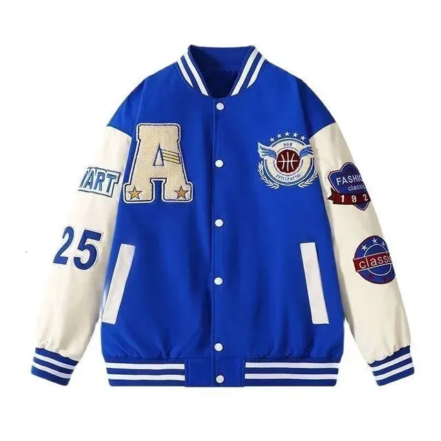 Mens Jackets Letter Leather Jacket College Hop Haruku Bone Varsity Unisex Bomber Streetwear Hip Patchwork Baseball Women_voghion.com