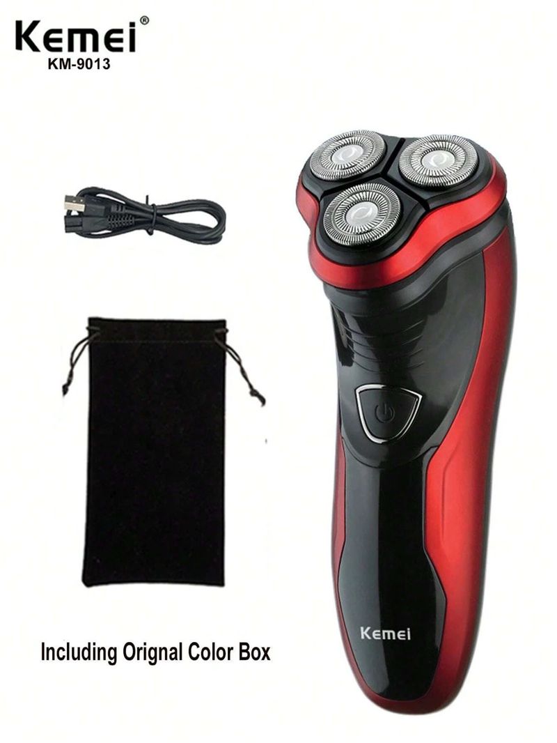KEMEI Men's Rotary Cordless Razor Shaver 3D Electric Rechargeable Shavers Beard_voghion.com