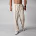 Men’s Relaxed-Fit Drop-Cuff Joggers – Lightweight Polyester, Wrinkle-Free & Breathable, Black/Beige/Brown (Sizes S-3XL)_voghion.com