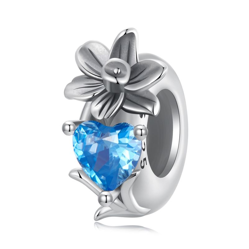 Twelve Birthstones-Narcissus Charm Sterling Silver Charm_voghion.com