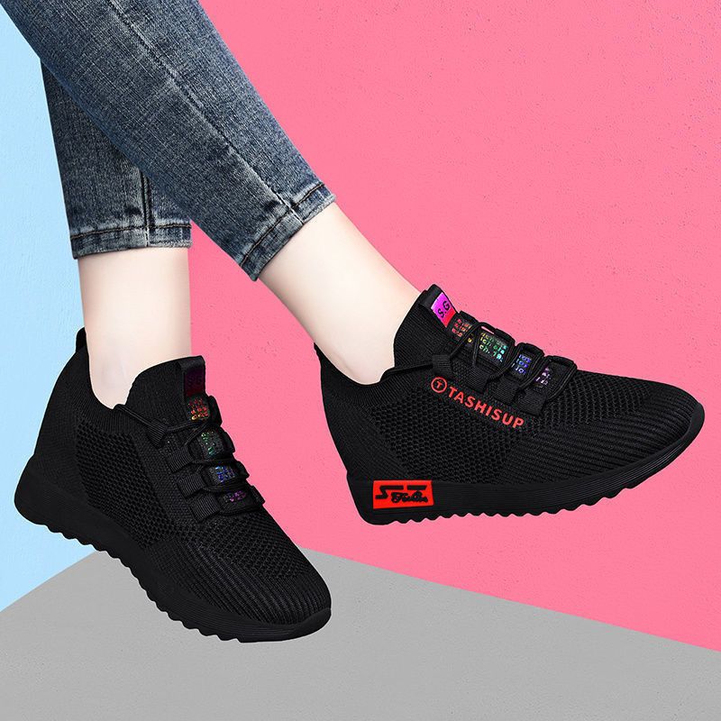 P9Inner Heightening Women's Shoes 2023 New Summer Casual Shoes Dance Shoes Soft Bottom Middle-aged Women's Shoes Working Mother Shoes_voghion.com