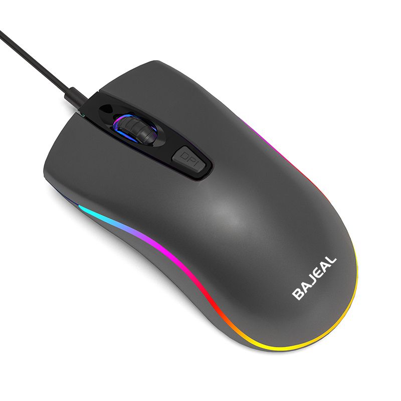 Beal D1 com fio e-sports 4D luz de jogo colorida computador laptop desktop mouse USB_voghion.com