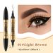 Double Headed Four Pronged Liquid Eyebrow Pencil Eyeliner Quick Drying Waterproof Eyebrow Pencil_voghion.com