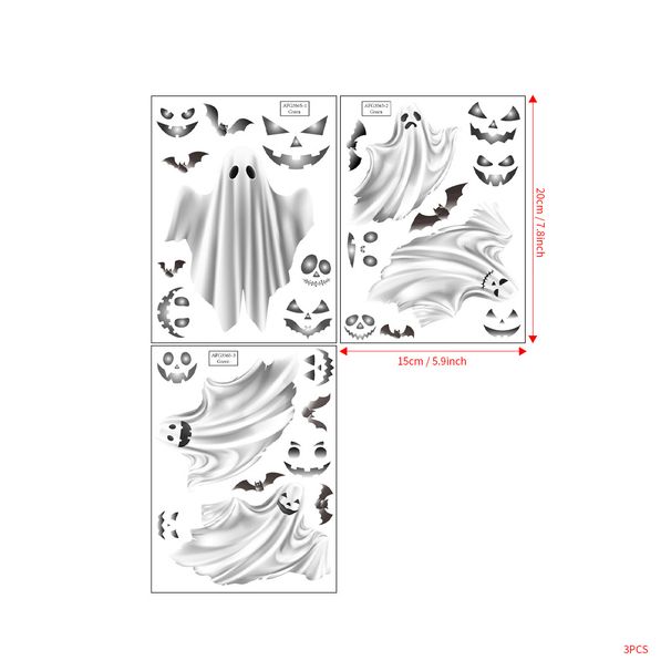 Halloween Ghost PET film glow-in-the-dark stickers Ghostface Bat glow-in-the-dark Halloween wall_voghion.com