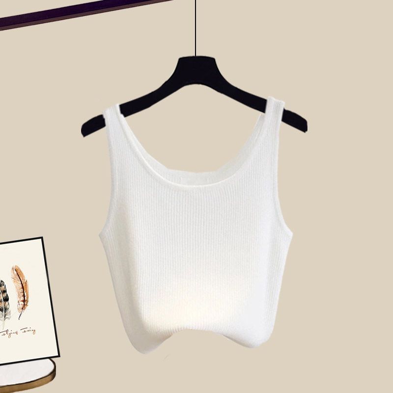 Kadın Giyim Bahar Takımları Büyük Beden Moda Gömlekler Örme Yelekler Bel Çok Yönlü Şortlar Üç Parça Takımlar_voghion.com