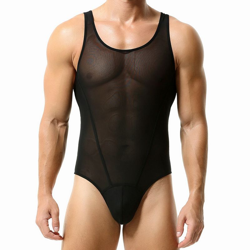 Nachtwäsche Männer Unterwäsche Sexy Ultra Slim Mesh Transparent Home T-Back Herren Siamese Hose Jugend Fiess_voghion.com