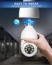 E27 360° kamera z žarnico, 2,4 GHz WiFi varnostne kamere, brezžične, 1080p Night Vision Home Security, zaznavanje senzorja gibanja, dvosmerni avdio pogovor_voghion.com