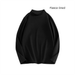 GENIOLAODE Long Sleeve T-Shirt For En Winter Fleece Double-Sided Brushed Inner Wear Half High Collar Base Shirt Black_voghion.com