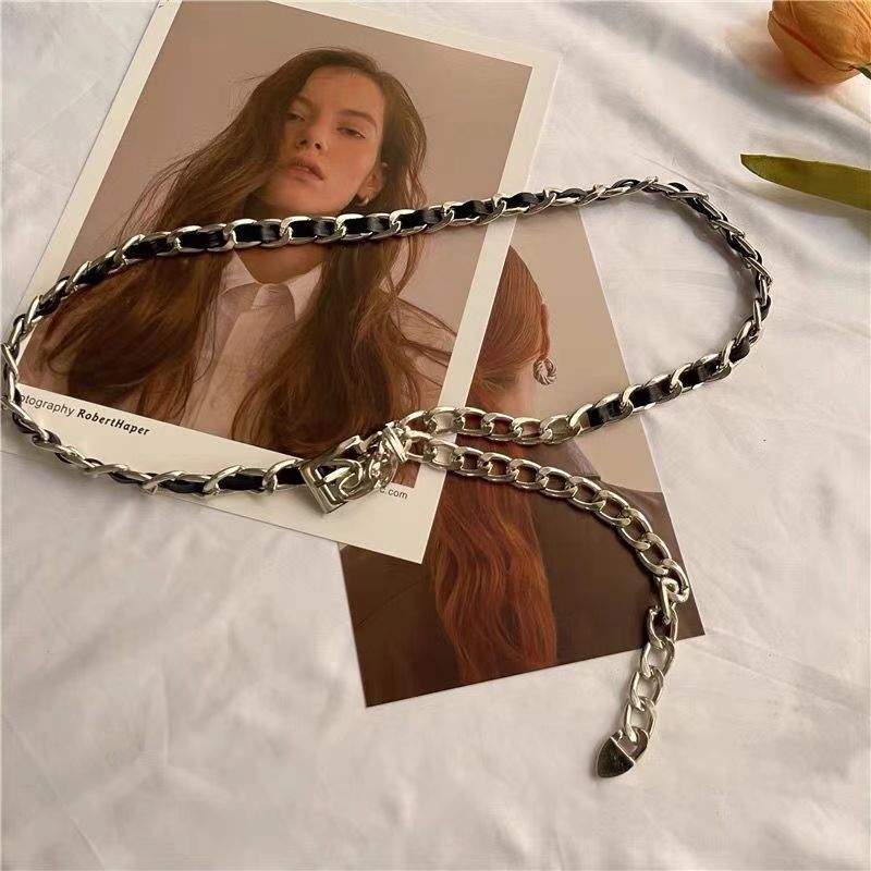 Vintage metal chain waist chain women with skirt fashion decoration thin waist belt with all ins trend belt_voghion.com