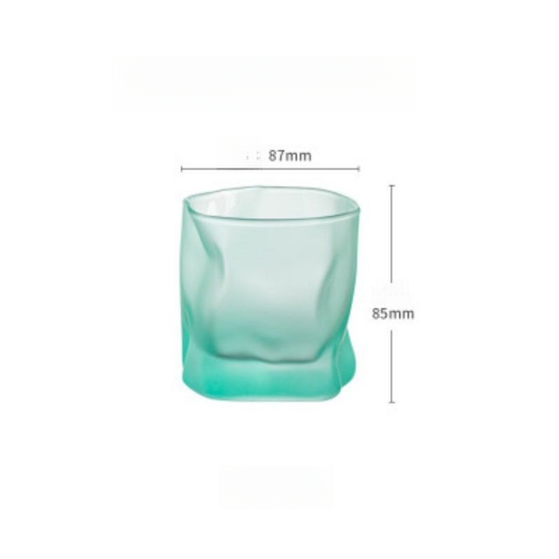 Green In Simple Colorful Froted Twit Peronalized High-end Lead-free Water Cup Niche Irregular-haped Wine_voghion.com