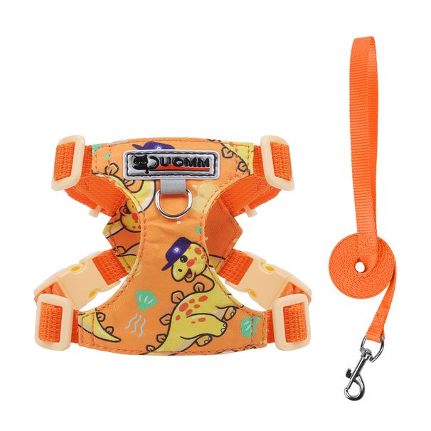 Printemps et été nouvelle laisse petit chat animal de compagnie harnais chien confortable respirant mignon imprimé_voghion.com