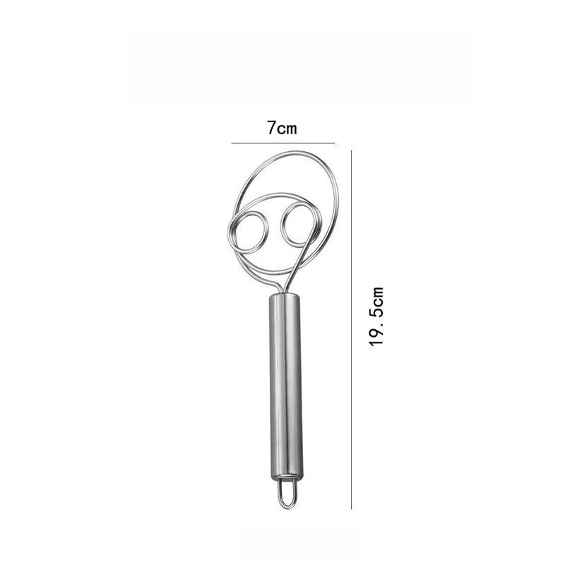 Mélangeur manuel à double bobine en acier inoxydable 304 pour farine danoise, fouet à pâte et outil pour salade de nouilles_voghion.com