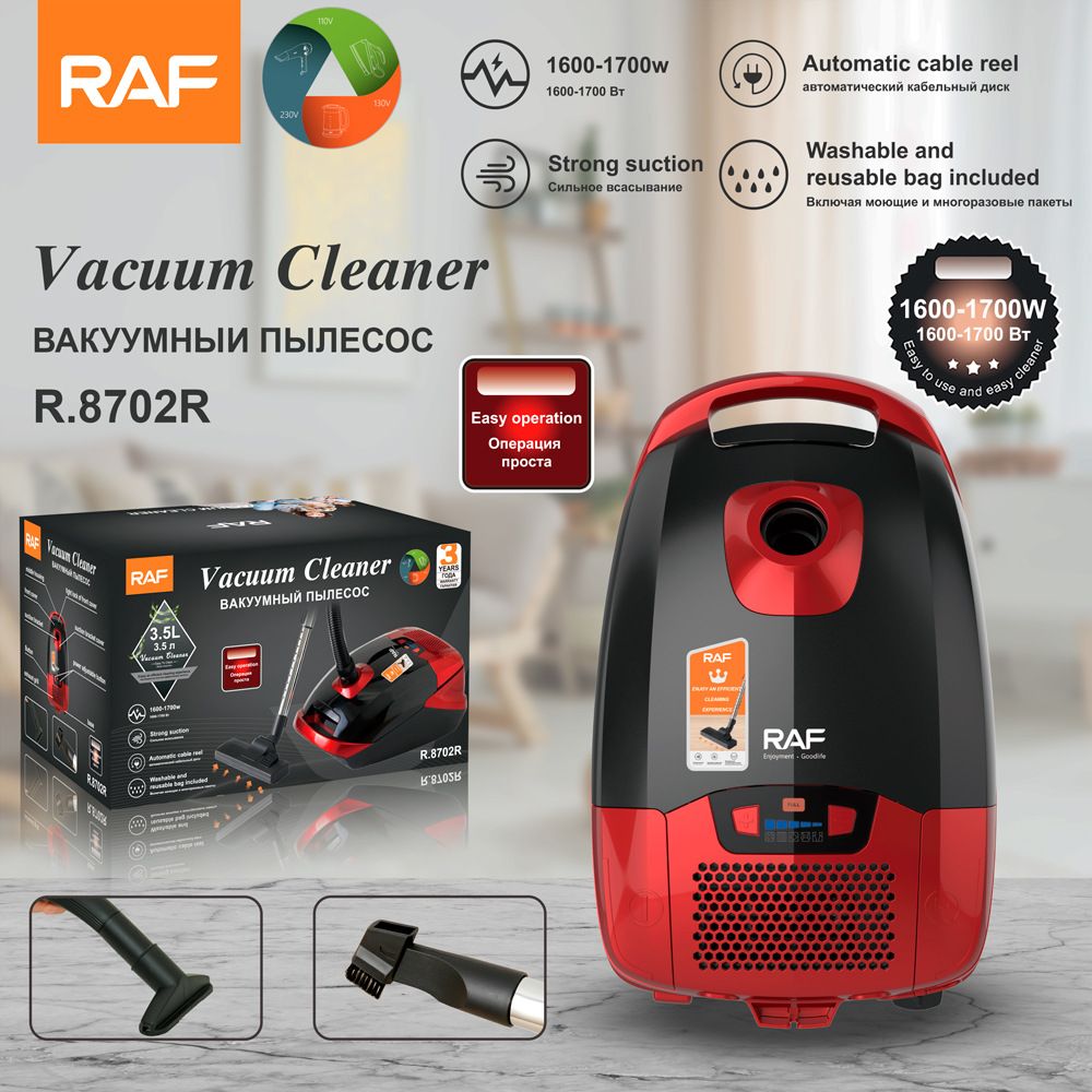 Aspirapolvere portatile standard RAF UE, potente aspirapolvere orizzontale per uso domestico con aspirazione di grandi dimensioni e rimozione della polvere_voghion.com