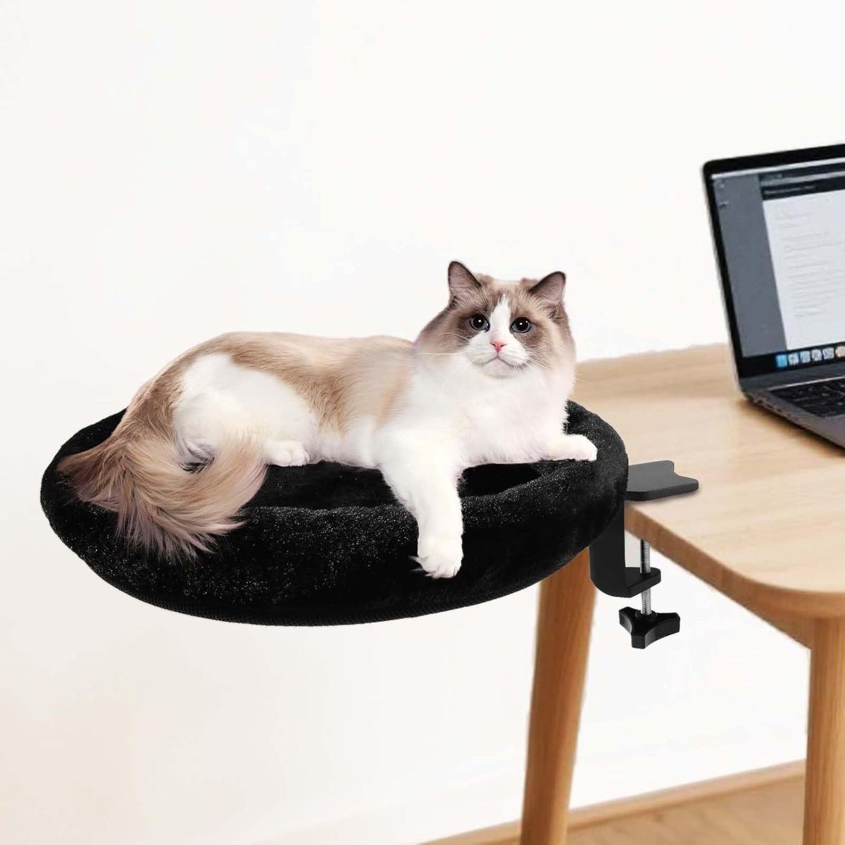 Desktop Nest Einstellbare Dreh Schreibtisch Hängematte Büro Raum Abnehmbare Stoff Abdeckung Katze Tisch Bett_voghion.com
