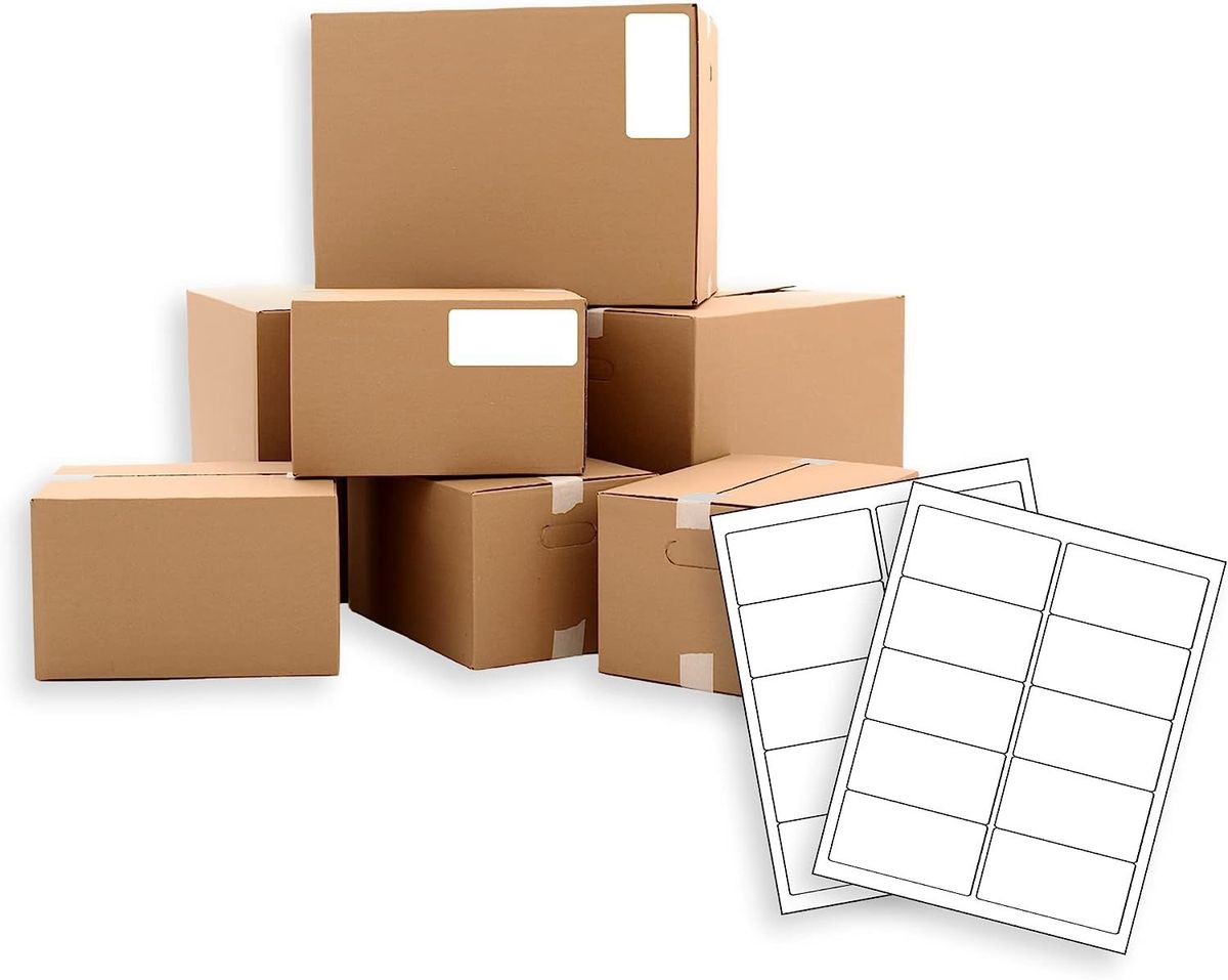 10000 Pack 4" x 2" - Laser Sheet Labels (10-Up). Adhesive Sticks for Shipping and mailing_voghion.com