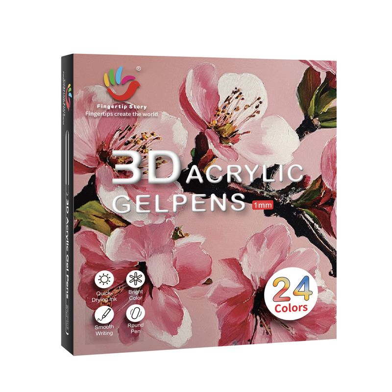 Stylos gel acryliques vibrants pour journaling - 24/36/48 couleurs, séchage rapide et pointe lisse de 1,0 mm, empilables pour un mélange artistique, idéal pour les étudiants_voghion.com
