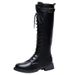 Women's 2021 New Autumn Winter Slimming High Tube Thick Sole Long White Over-the-Knee Petite Riding Boots Shoes_voghion.com