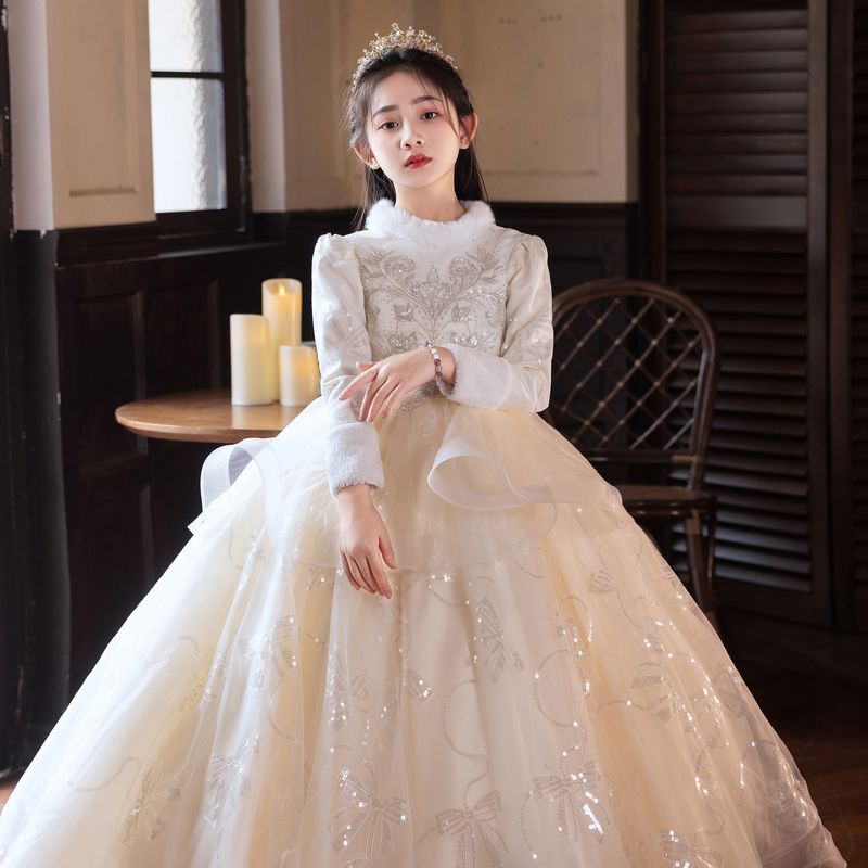 Kids’ Clothing Summer New Style Girls Princess Dress Birthday Host Catwalk Piano Performance Costume_voghion.com
