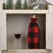 Haube Christmas Decorations Red and Black Large Plaid Wine Bottle Set Black and White Plaid Drawstring Wine Bottle Bag Wine Dress Up_voghion.com