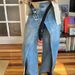 Pantaloni a gamba larga in denim a due pezzi, destrutturati, reversibili, snellenti, lavati e retrò, da donna_voghion.com