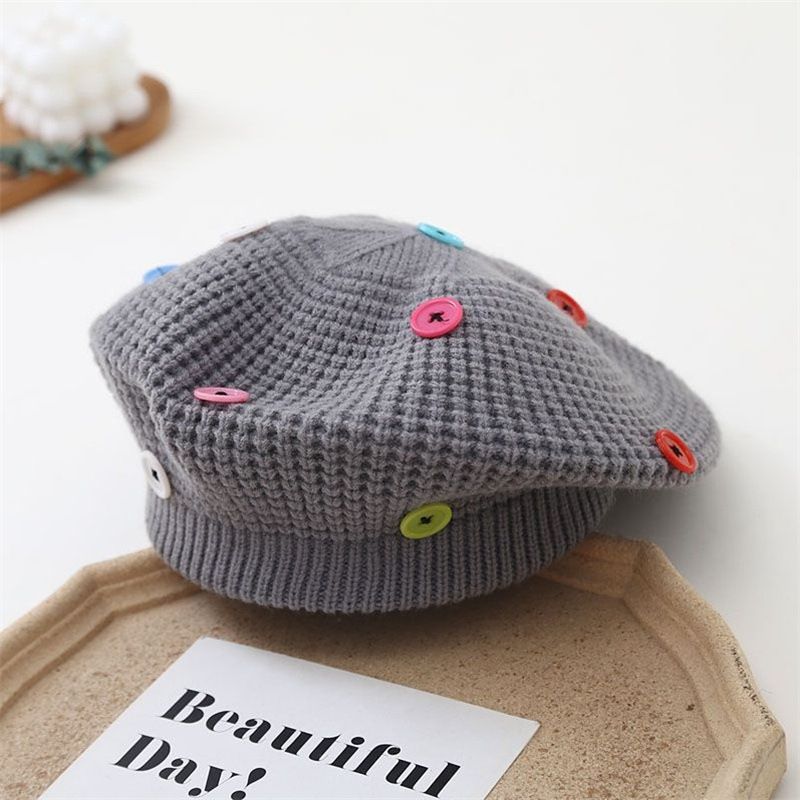 Novi dolasci Ženski pleteni modni gumbi topli temperament divlji šešir korejskog stila slatka beretka plima_voghion.com