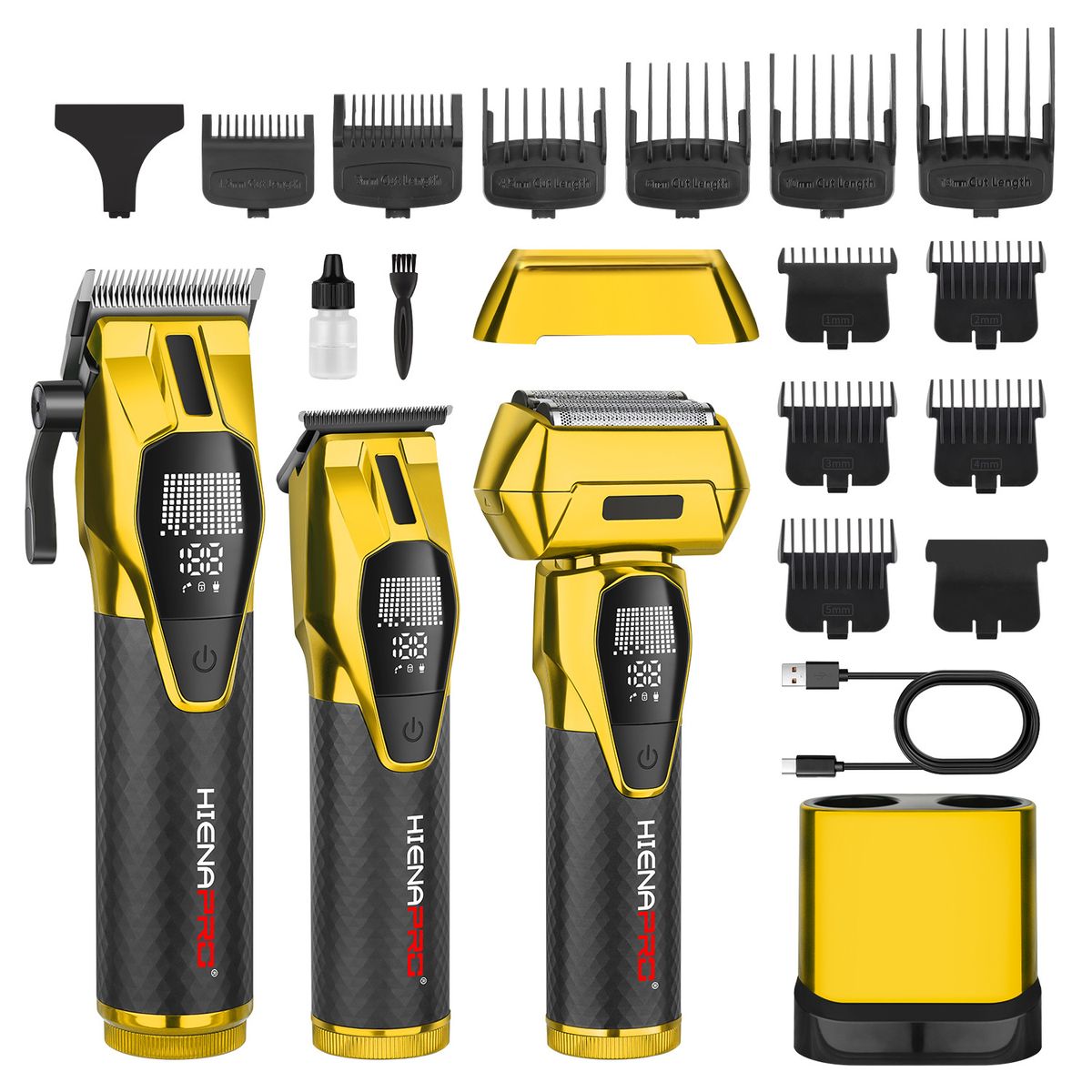 Professional Cordless Hair Clipper – LCD Display, 6H Runtime, Adjustable Blade For Fades, Beard & Pet Grooming_voghion.com