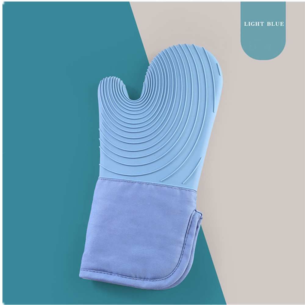 2Pcs Thickened Silicone Microwave Gloves Heat Proof Baking Bbq Oven Glove Hot Pot Mitts Heat Resistant Nordic Minimalist Kitchen Tool_voghion.com