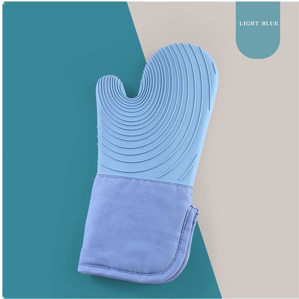 2Pcs Thickened Silicone Microwave Gloves Heat Proof Baking Bbq Oven Glove Hot Pot Mitts Heat Resistant Nordic Minimalist Kitchen Tool_voghion.com