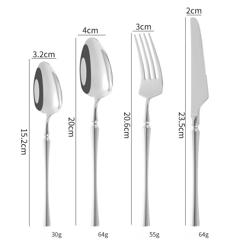 Xiaoman Waist 304 Stainless Steel Cutlery Thickened Steak High-Value Ins Style Western Tableware Knife Fork Spoon_voghion.com