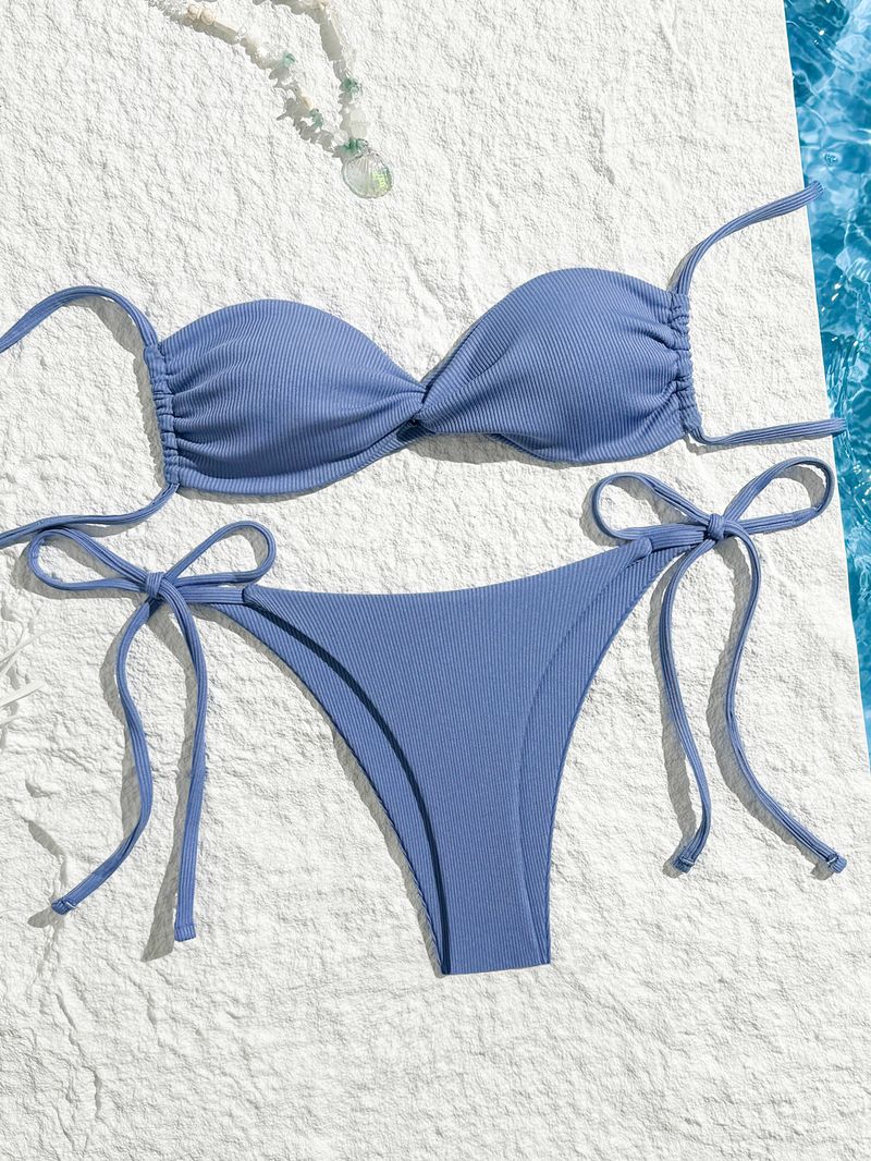 Women's Clothing Sexy Triangle Bag Bikini Beach Suit Split Swimsuit_voghion.com