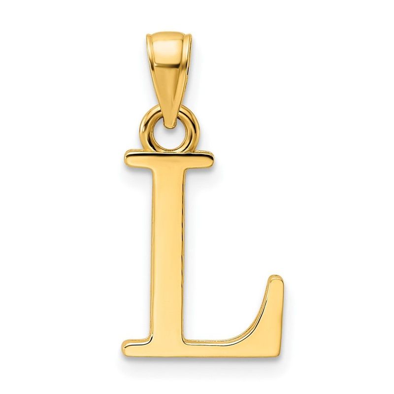 14K Polished Letter L Pendant_voghion.com