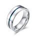 Eenvoudige blauwe groef titanium stalen ring roestvrij stalen sieraden accessoires_voghion.com