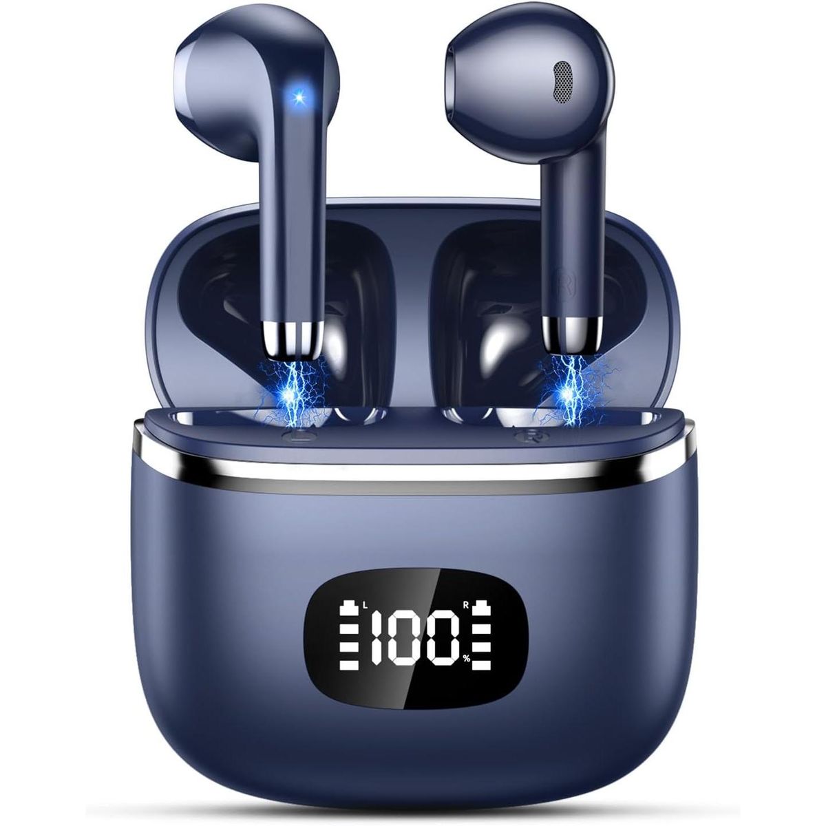 Head, Bluetooth 5.3 4 HD Mic HiFi Stereo, With Powerful 13.4mm Earbuds, LED Display, IPX7 Waterproof Wireless_voghion.com