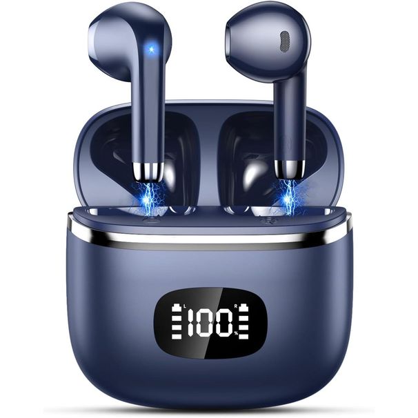Head, Bluetooth 5.3 4 HD Mic HiFi Stereo, With Powerful 13.4mm Earbuds, LED Display, IPX7 Waterproof Wireless_voghion.com