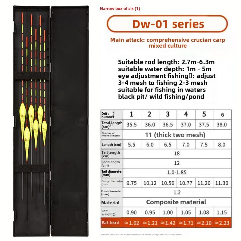 High Sensitivity Eye-catching Wild Nearsighted Fishing Crucian Carp Float Full Set_voghion.com
