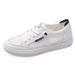 Ademende Little White voor dames 2023 Nieuwe damespaneel platte bodem zomer dunne enkele mesh schoenen canvas uitgehold_voghion.com