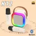 K12 Karaoke Hine mit 1-2 drahtlosen Mikrofonen Tragbares 5.3 PA Bluetooth-Lautsprechersystem RGB-Lichter Audio Home KTV Geschenke_voghion.com