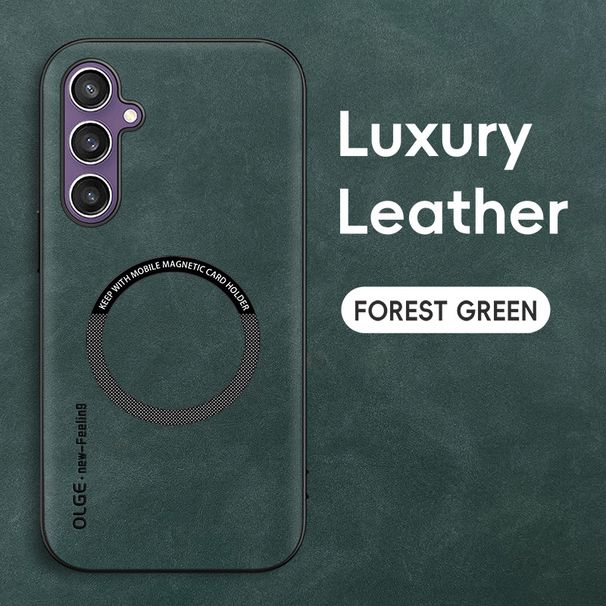 Luxuriöse Handyhülle aus PU-Leder für S24 Ultra/S24+/S23Plus/S22/S21Fe/S20/Note10/Note20, Magnethalterung, Autohalterung, Schutz, hohe Qualität_voghion.com