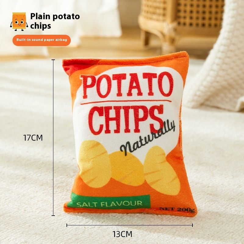 Kartoffelchips als Haustier-Simulation, lustiges Spielzeug mit Sound, Haustierspielzeug für kleine und mittelgroße Hunde_voghion.com