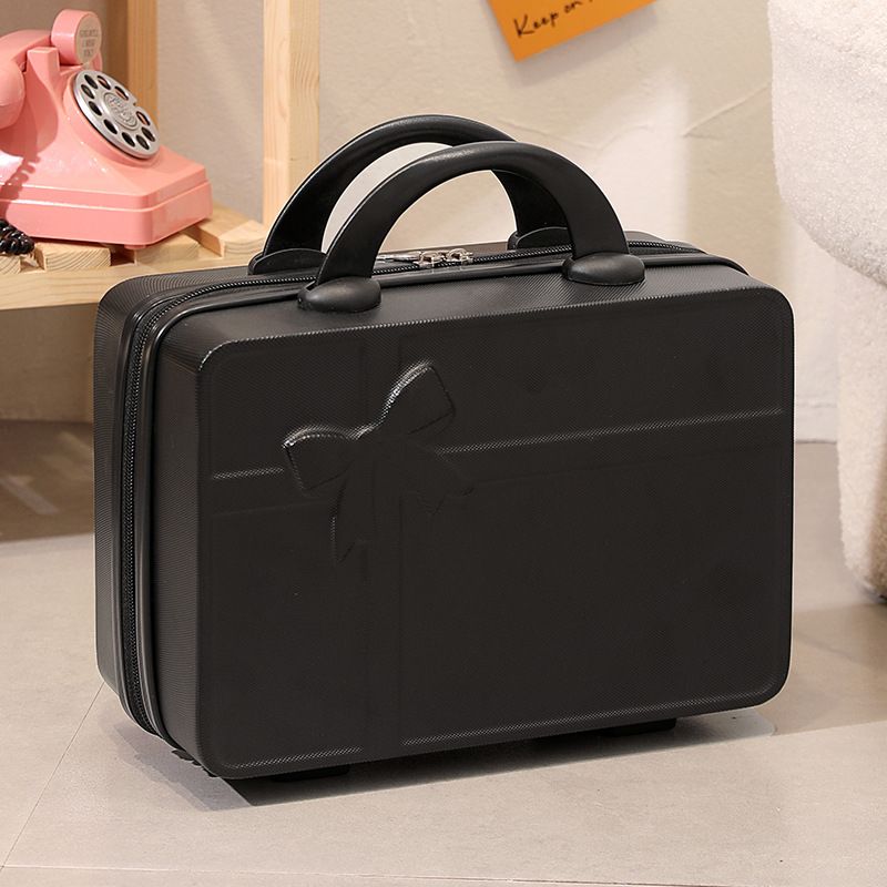 Pagasikotid Kohver 14 tolli kohver Mood Mini Bow Meigikott Pulmad Pruutneitsid Kõrge välimusega kinkekarbiga_voghion.com