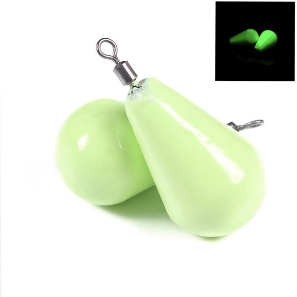 Luminous Water Drop Through Heart Anchor Fish Lure Casting Aid Fishing Lead Sinker_voghion.com