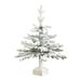 75/110/145cm Premium PE Snow-Covered Christmas Tree With Wooden Base - Realistic Full PE Artificial Holiday Tree For Floor Decoration_voghion.com
