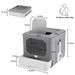 Cat Litter Box With Scoop And Tray Sifting Enclosed Foldable Kitten Toilet Detachable Poop Top Front Entry Pet Supplies_voghion.com