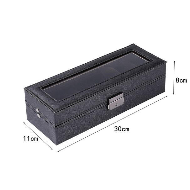 Uhrenbox 5-Bit Premium PU-Leder Plüschschloss 10-Bit Uhrenbox_voghion.com