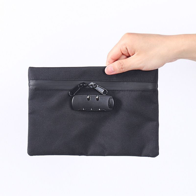 Password Lock Bag, Large-capacity Passbook Card, Passport Account Book Storage, Portable Change Bag In Hand_voghion.com