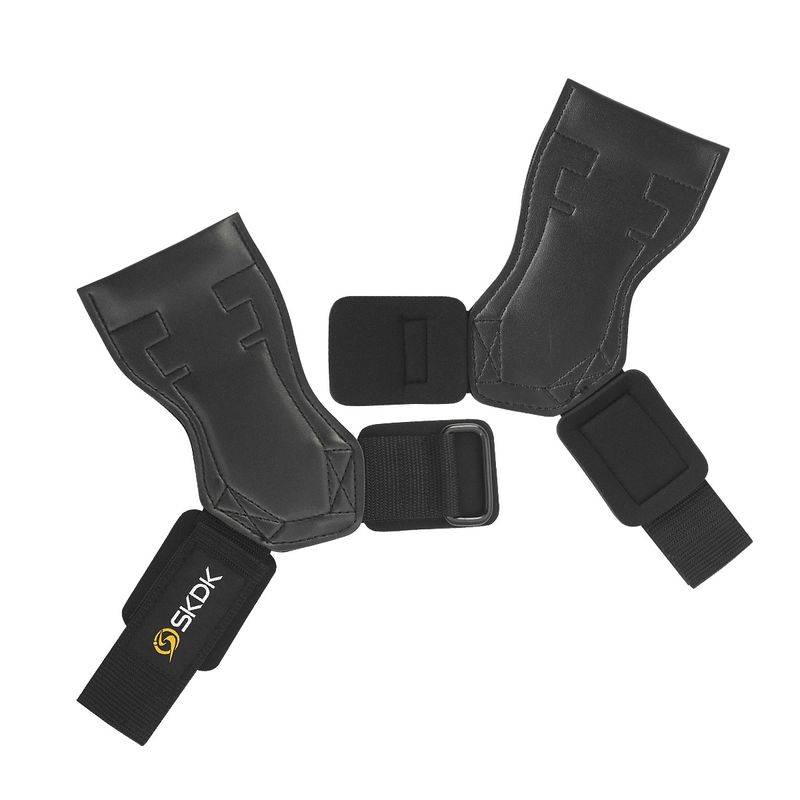 PVC Lieder Handflächeschutz Fitness Handflächeschutz Ausrüstung Rutschfest Verschleißbeständeg Handgelenkschutz Hard Pull Grip Belt Power Belt_voghion.com